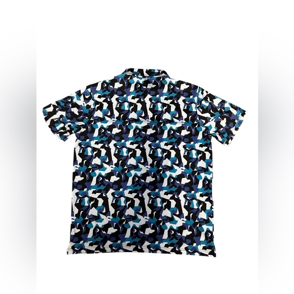 Maelreg performance blue and black polo athletic shirt - Picture 5 of 5